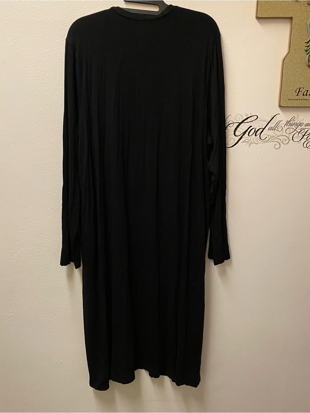3/$30 EUC Torrid Black Long Open-Front Cardigan/Duster with Pockets - Picture 2 of 5